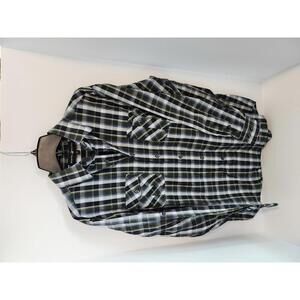 Beverly Hills Polo Club Men's Casual Plaid Shirt Size M Blue Green